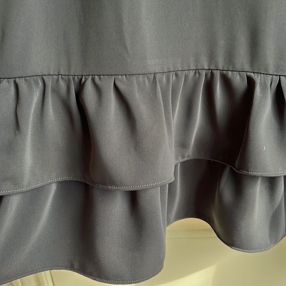 Loft Black Ruffle Hem Dress - Picture 2 of 4